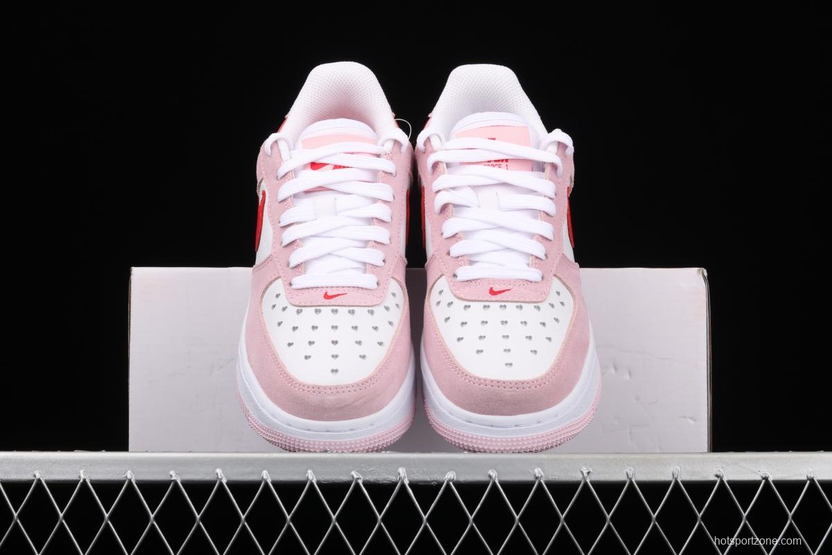 NIKE Air Force 11607 QS Pink Valentine's Day PEACEMINUSONE same style DD3384-600