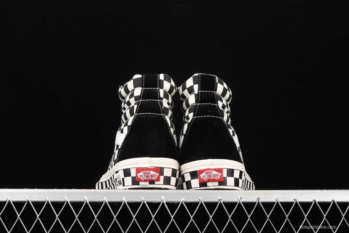 Vans SK8-Hi Vans Anaheim chessboard checkered high top casual board shoes VN0A38GF2U7