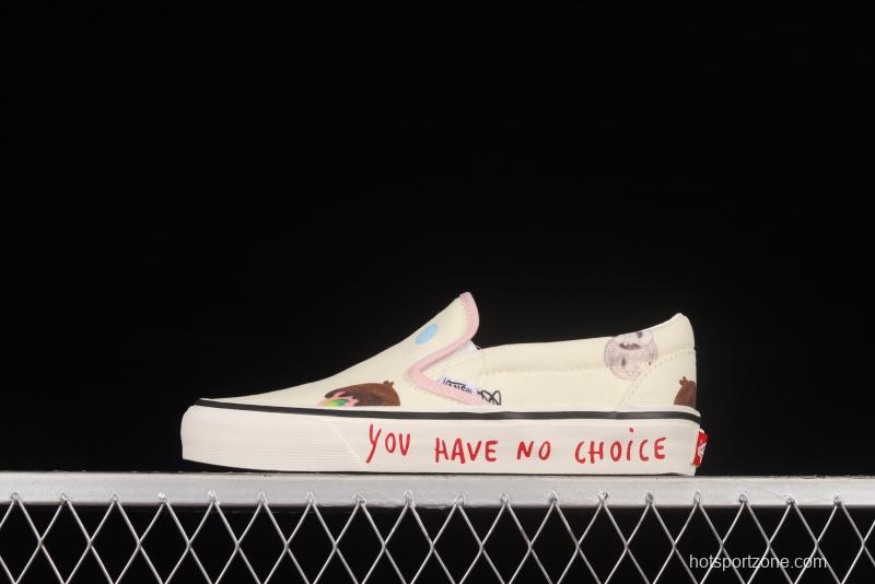 Javier Calleja x Vans Classic Slip-On 9 Custom Loafers Shoes VN0A3JEXPU1