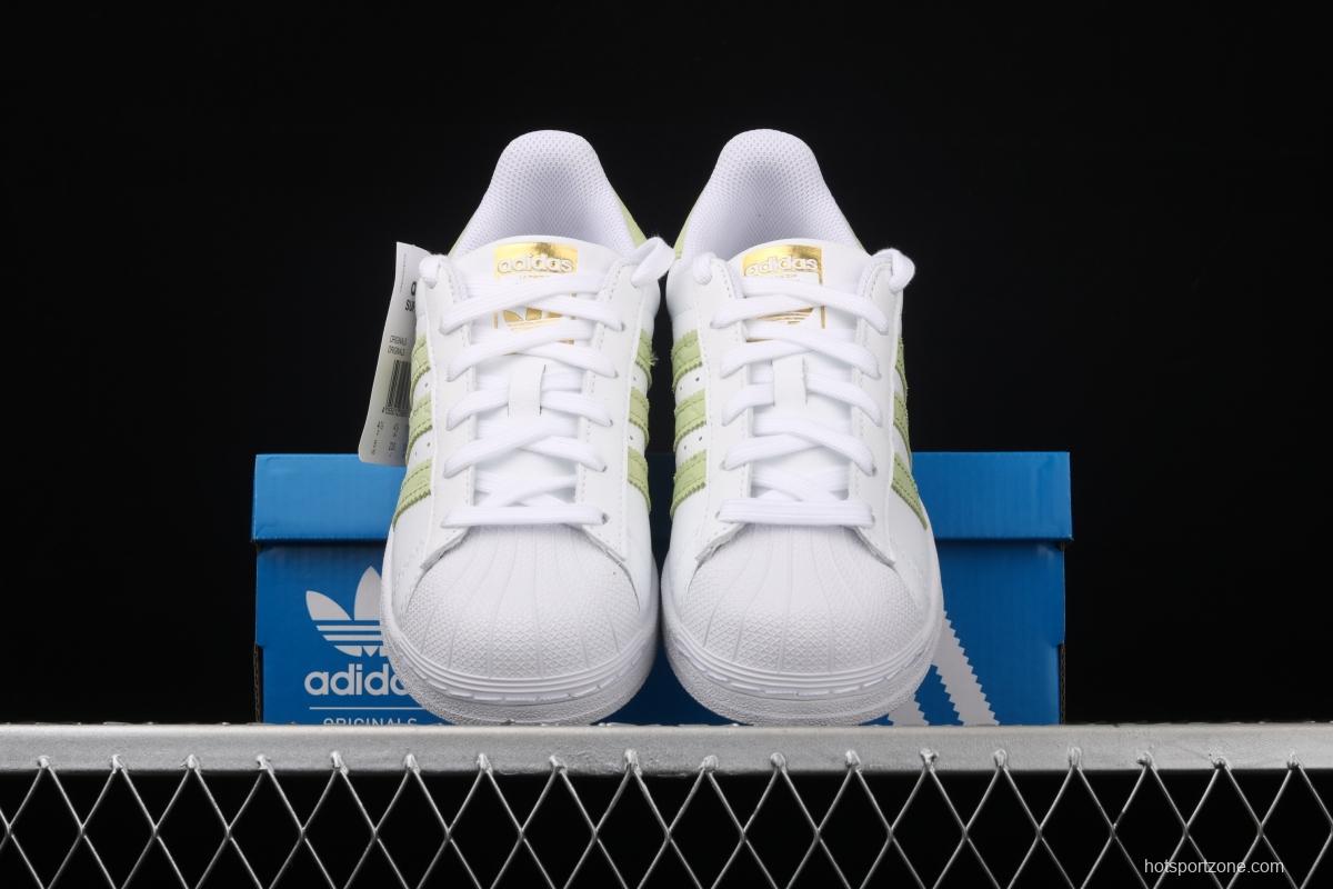 Adidas Originals Superstar FW3568 shell head and tea striped top layer casual board shoes