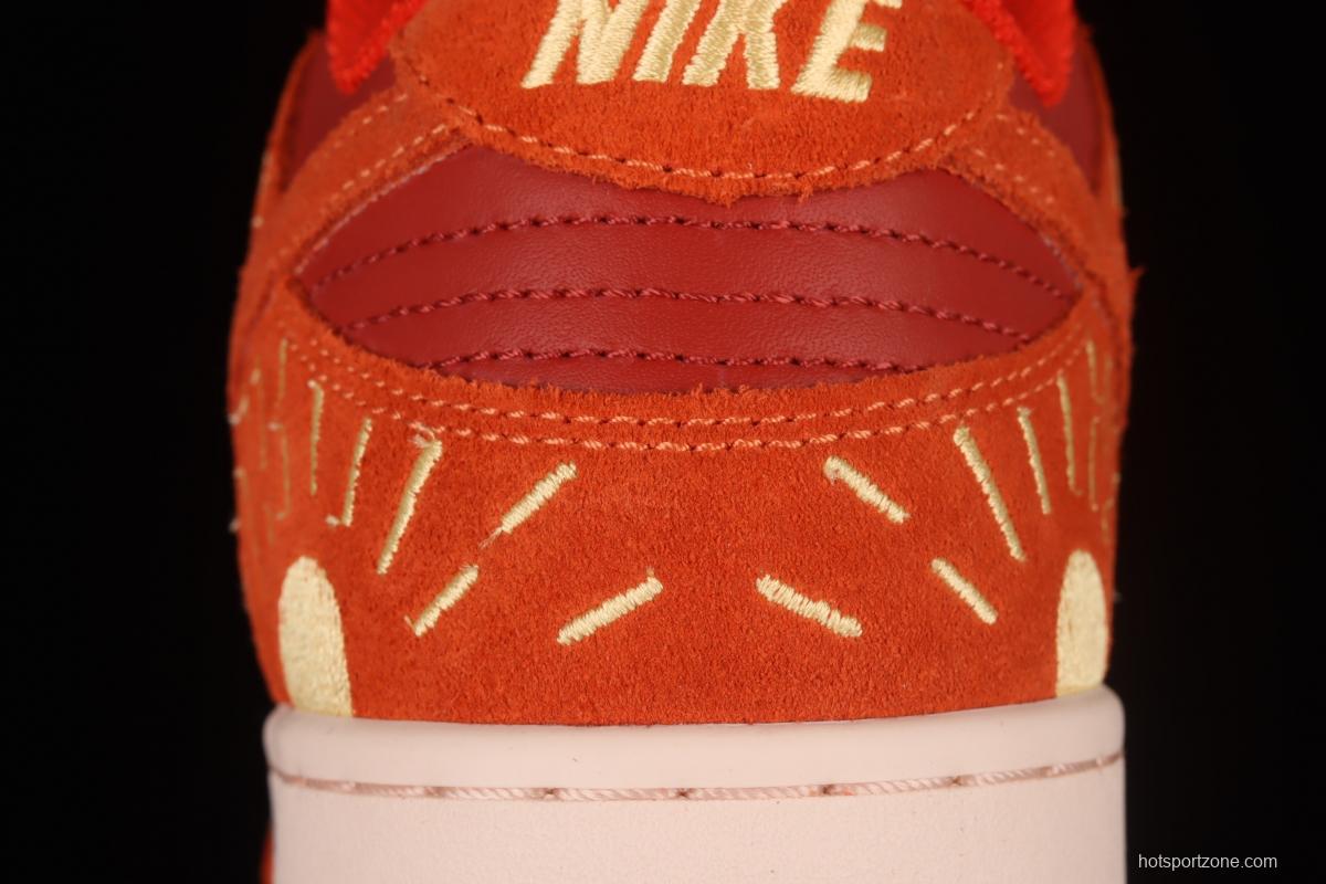 NIKE DUNK Low NH Orange-Crimson sunflower retro low-top leisure sports skateboard shoes DO6723-800
