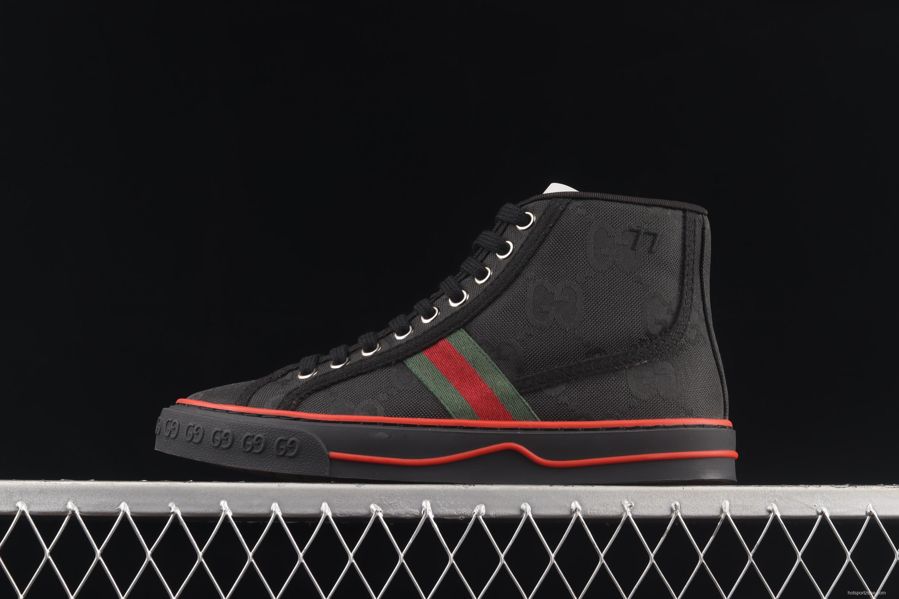 Gucci Tennis 1977 Print Sneaker official website with the same high-top canvas printed retro leisure sports shoes