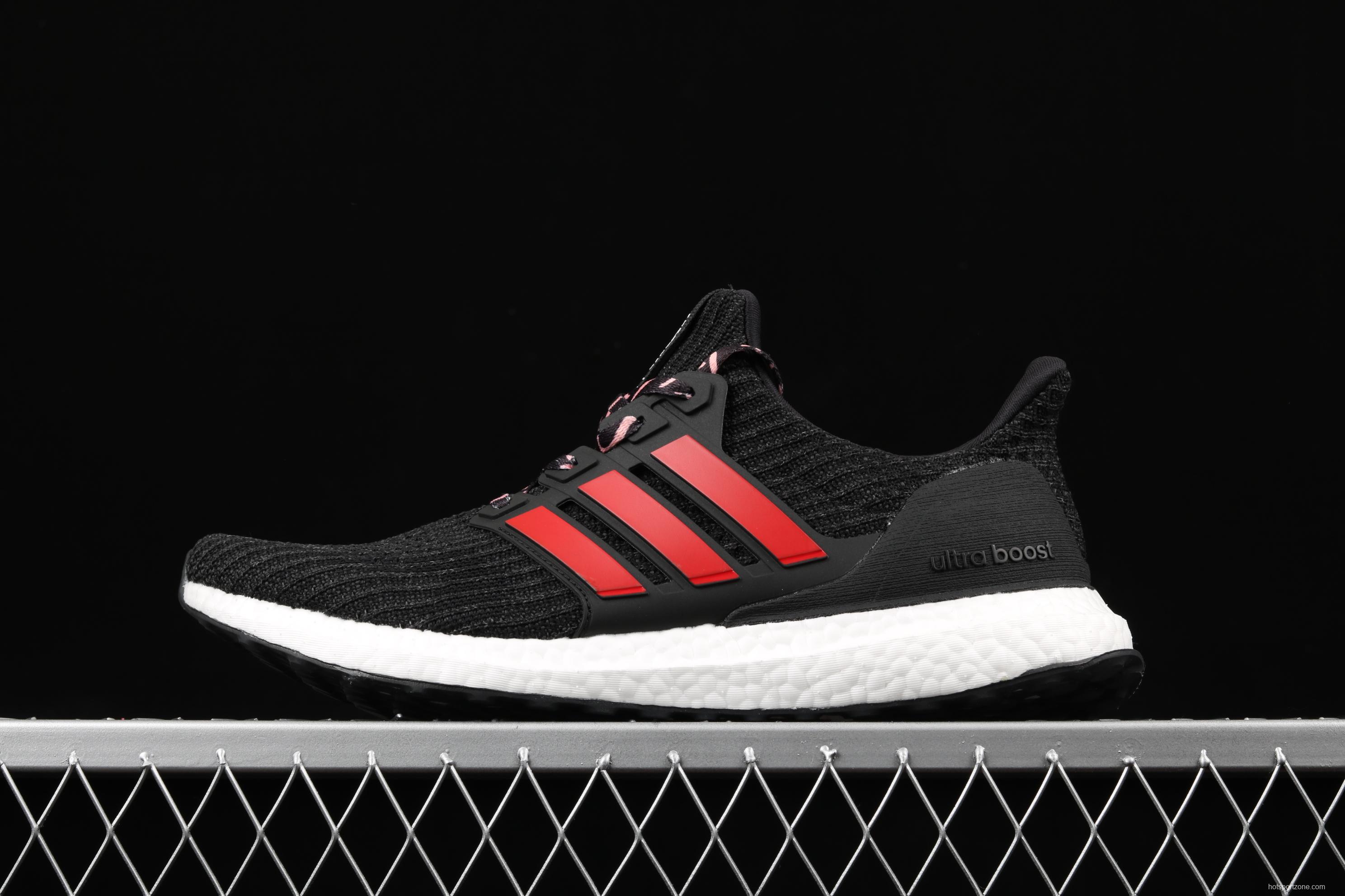 Adidas Ultra Boost 4. 0 Black Red F35231 Das fourth generation knitted striped black and red UB