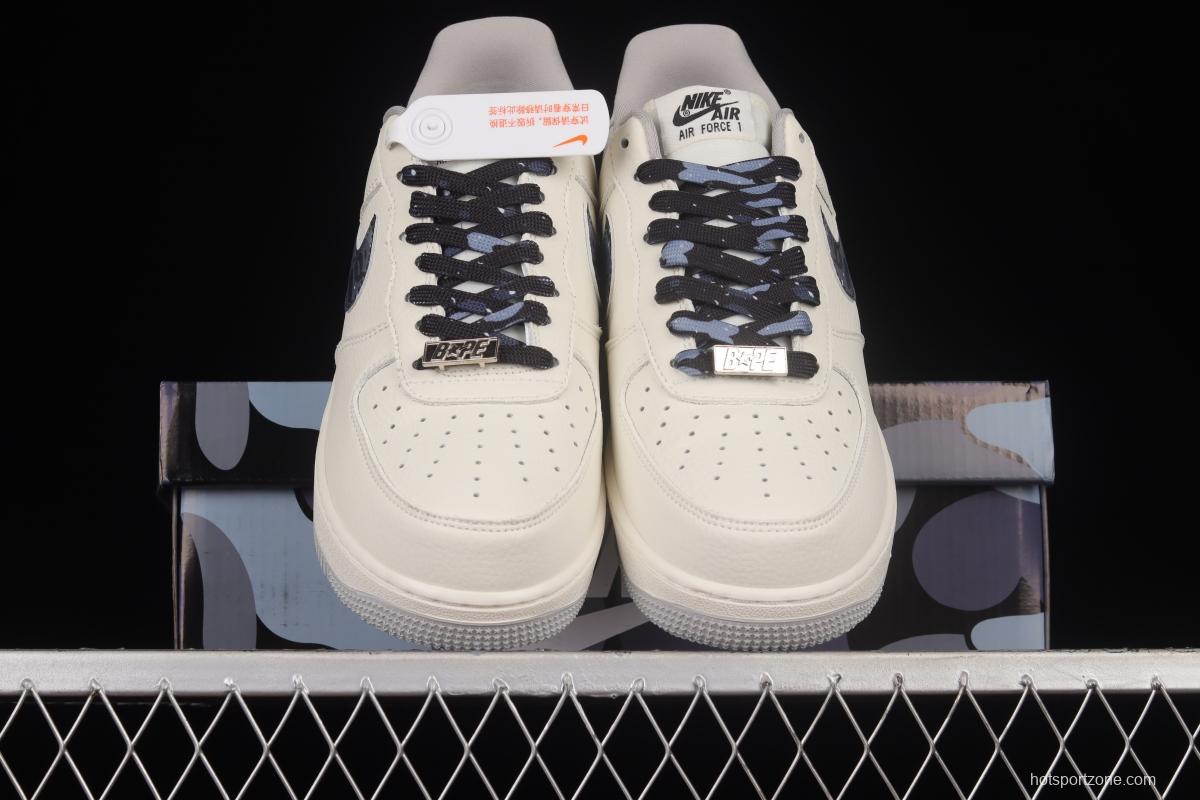 Bape x NIKE Air Force 1'07 Low ape head low-top casual sneakers AA1356-115