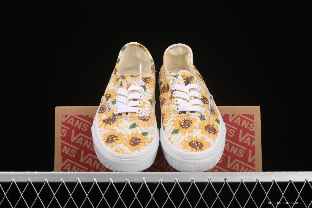 Vans Authentic Vance limited edition daisies printed low-top skateboard shoes VN0A5HYP6SR