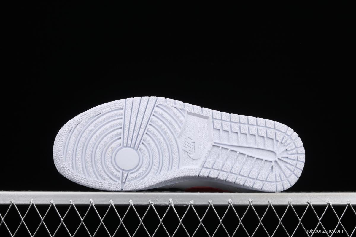 Air Jordan 1 Mid Fearless Royal White, Blue and Red Zhongbang Basketball shoes BQ6472-164,