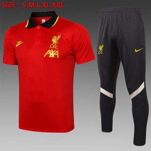 21 22 Liverpool POLO Red Collar Black S-2XL C633#