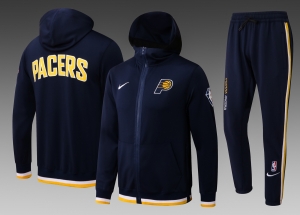21 22 NBA Tracksuit Full Zipper Tracksuit Hoodie NBA Indiana Pacers Navy H0095#