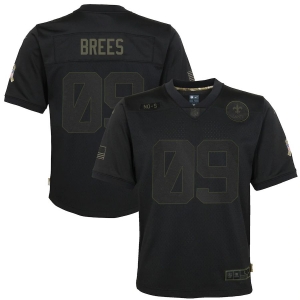 Youth Drew Brees Black 2020 Salute to Service Player Limited Team Jersey