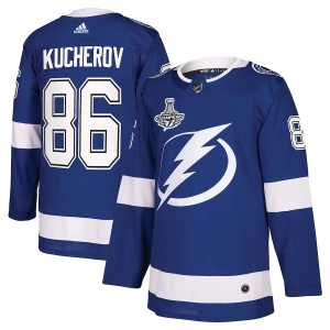 Youth Nikita Kucherov Blue 2020 Stanley Cup Champions Patch Team Jersey