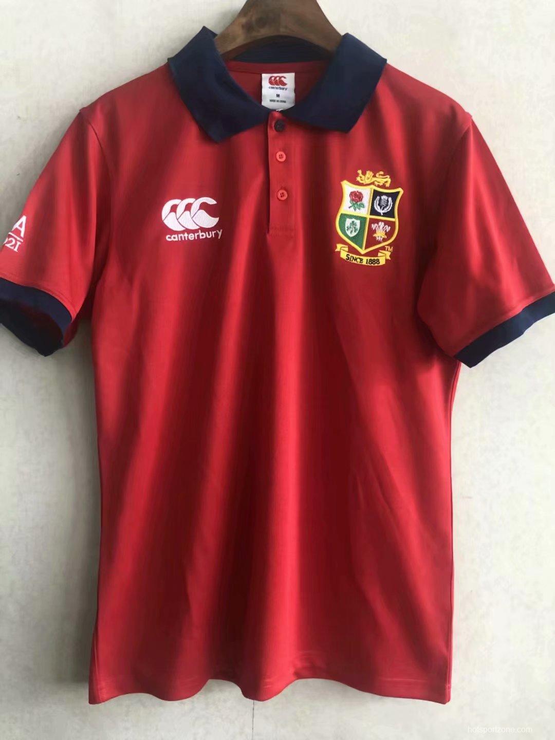 British &amp; Irish Lions Mens Home Nations Polo Shirt - Red