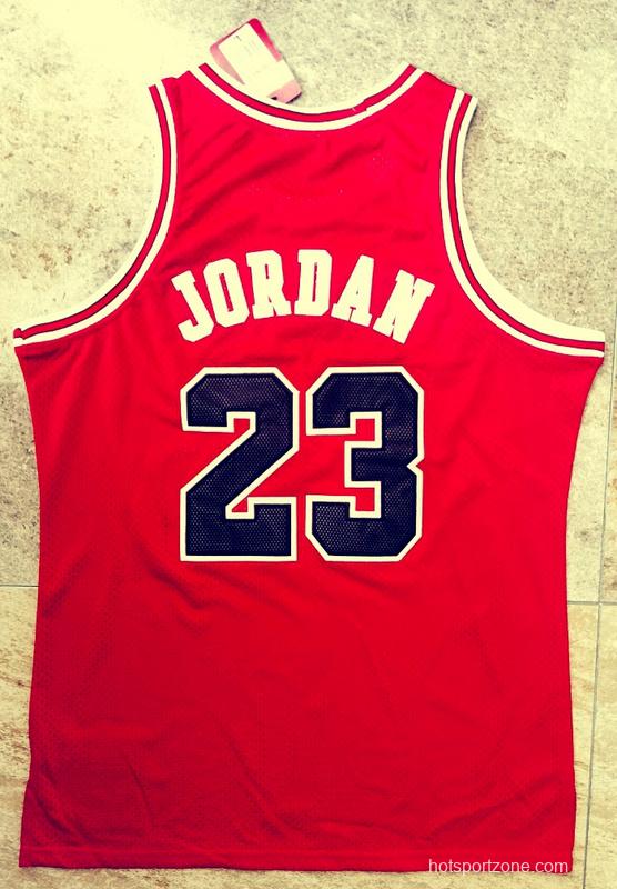 Men's Michael Jordan Red Retro Classic Team Jersey