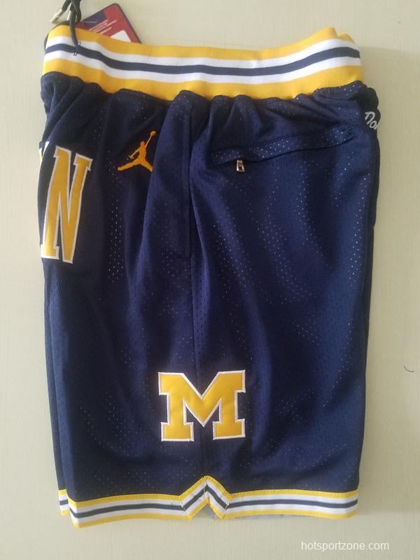 Michigan State College Navy Blue Basketball Shorts