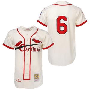 Mens Stan Musial Cream Throwback Jersey