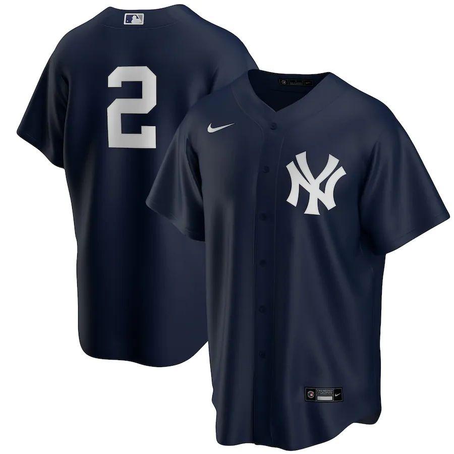 Men's Derek Jeter Navy Alternate Player Team Jersey