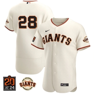Men's Buster Posey Cream Home 2020 Authentic Player Team Jersey
