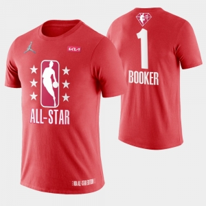 Adult Devin Booker Maroon 2022 All-Star Game Name &amp; Number T-Shirt