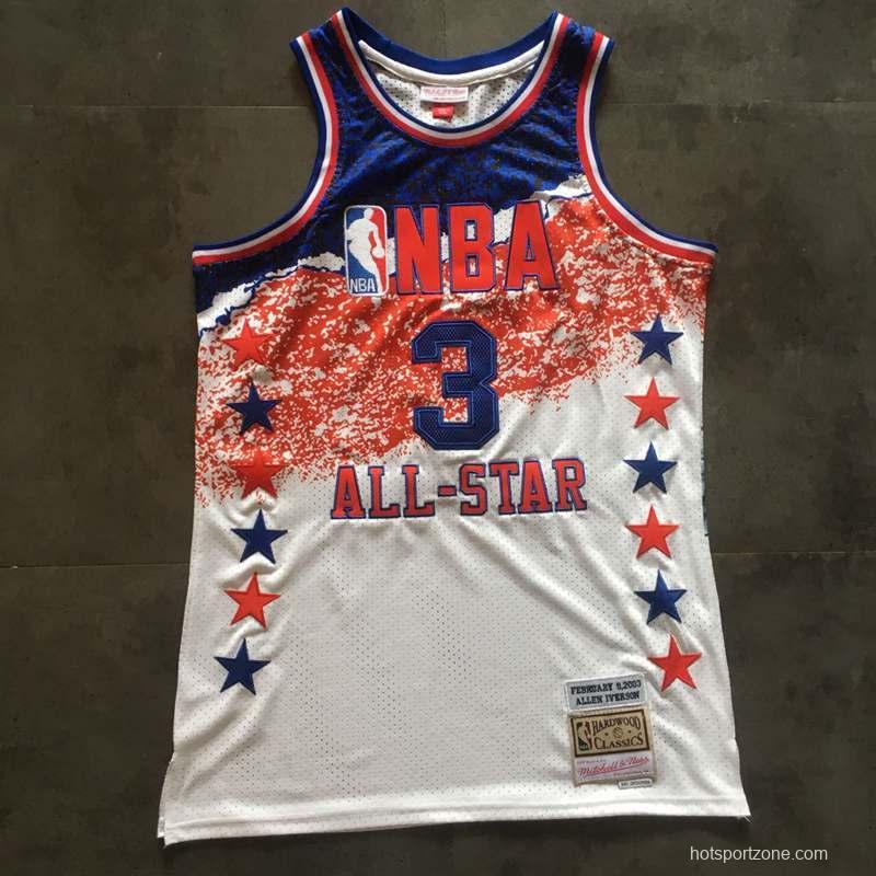 Men's Allen Iverson White Retro Classic Team Jersey