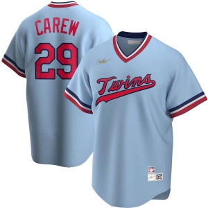 Youth Rod Carew Light Blue Road Cooperstown Collection Player Team Jersey