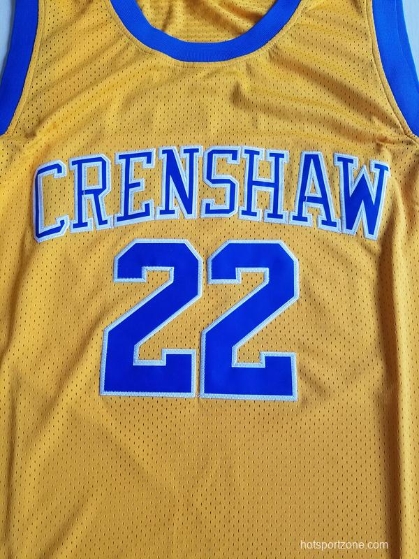 Quincy McCall 22 Crenshaw High School Yellow Basketball Jersey Love and Basketball