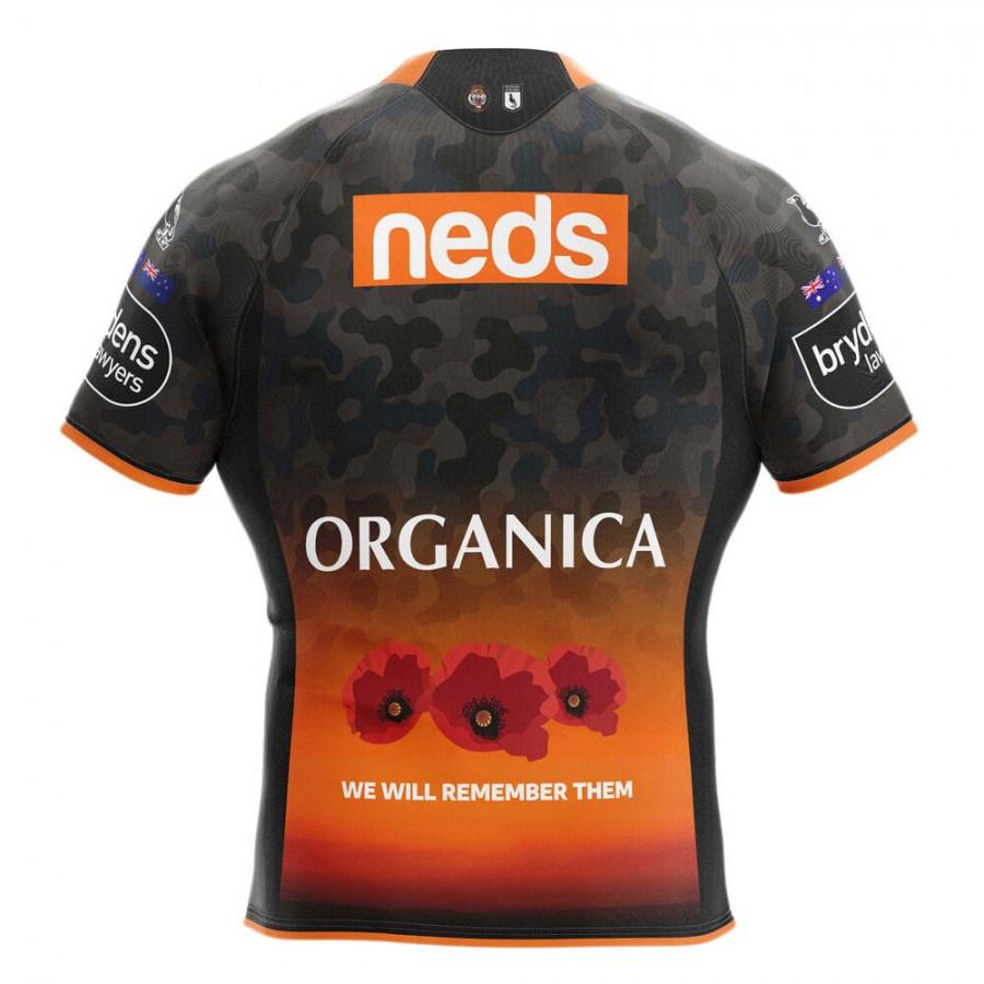 Wests Tigers 2021 Mens ANZAC Rugby Jersey