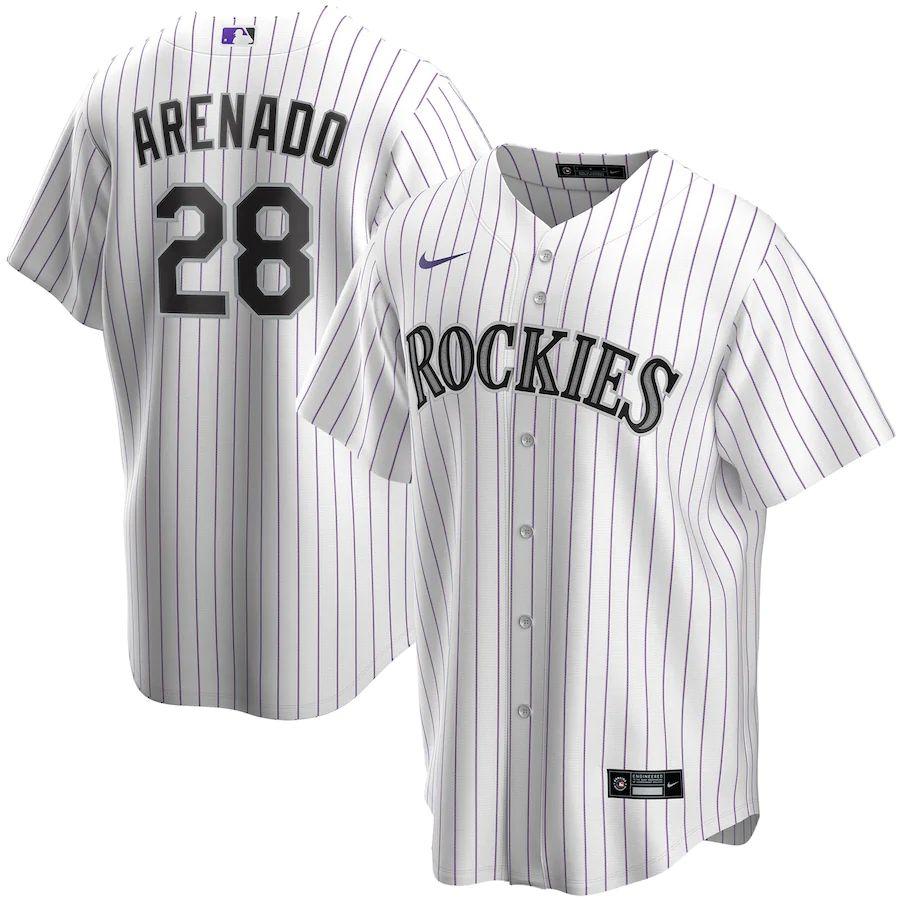Youth Nolan Arenado White Home 2020 Player Team Jersey