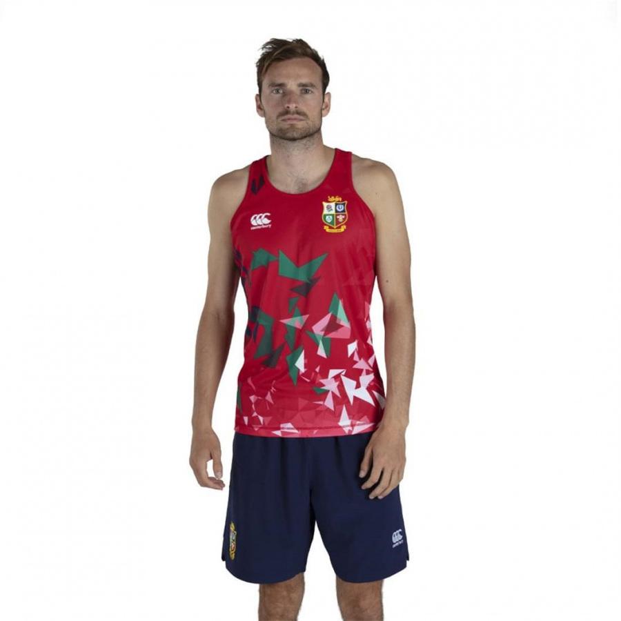 British And Irish Lions 2021 Mens Rugby Singlet - Red