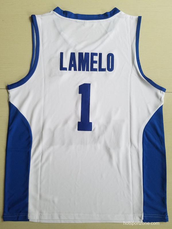 Lamelo Ball 1 Lithuania Vytautas White Basketball Jersey