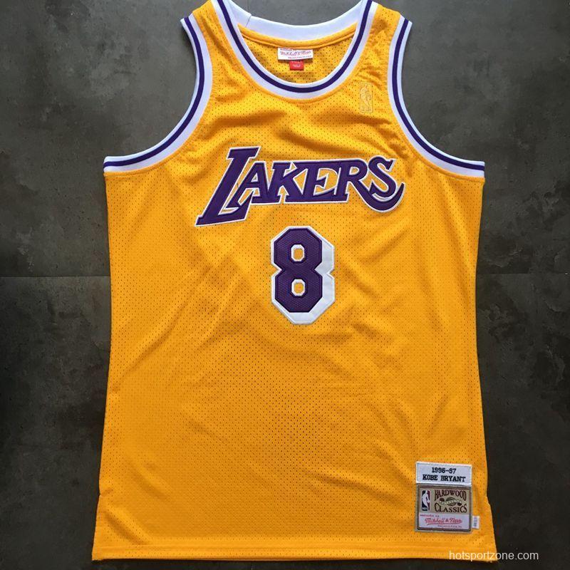 Men's Kobe Bryant Yellow Retro Classic Team Jersey