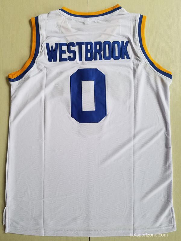 Russell Westbrook 0 UCLA College White Basketball Jersey