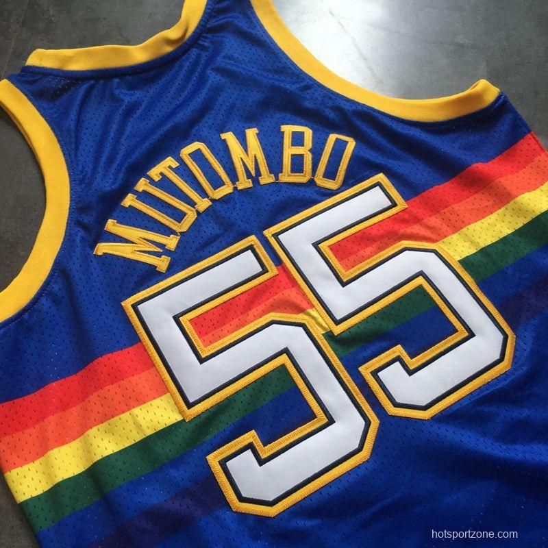 Men's Dikembe Mutombo Blue Retro Classic Team Jersey