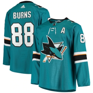 Youth Brent Burns Teal Home Player Team Jersey