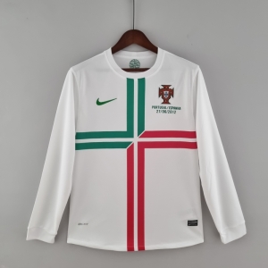Retro Portugal 2012 Long Sleeve Away Soccer Jersey