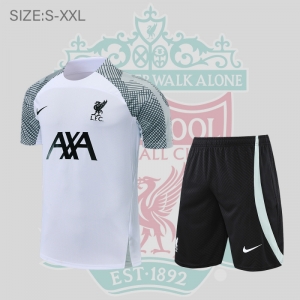 22/23 Liverpool Training Jersey Short Sleeve Kit White