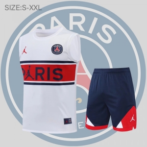 22/23 PSG Vest Training Kit Kit White Red Stripe