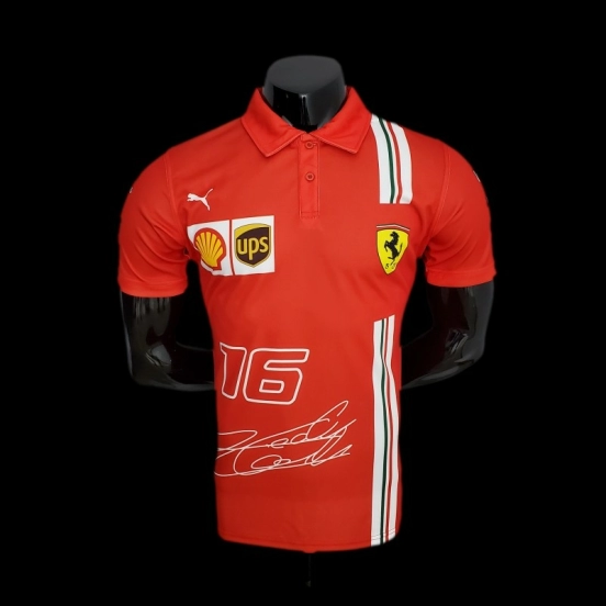 F1 Formula One 2022 Ferrari Polo Red 
