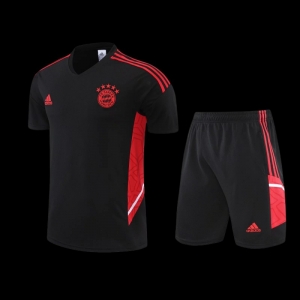22/23 Bayern Munich Black Short Sleeve Training Jersey: