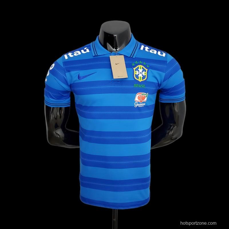 2022 Brazil POLO Blue Stripe