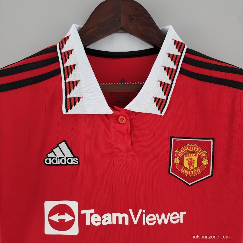 22/23 Women Manchester United Home  Soccer Jersey