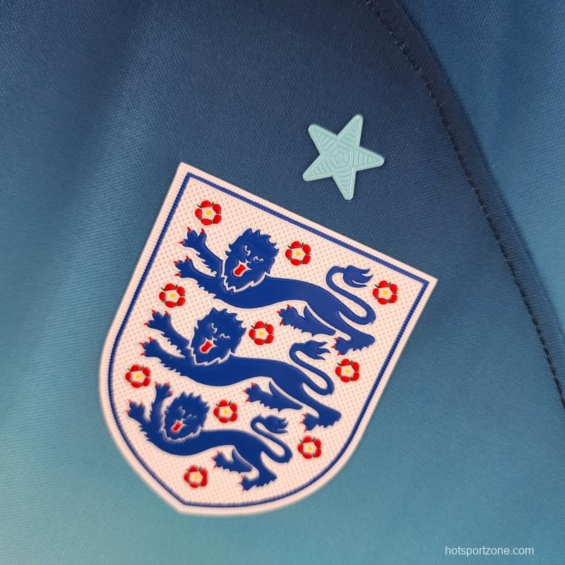 2022 England White Blue Jersey