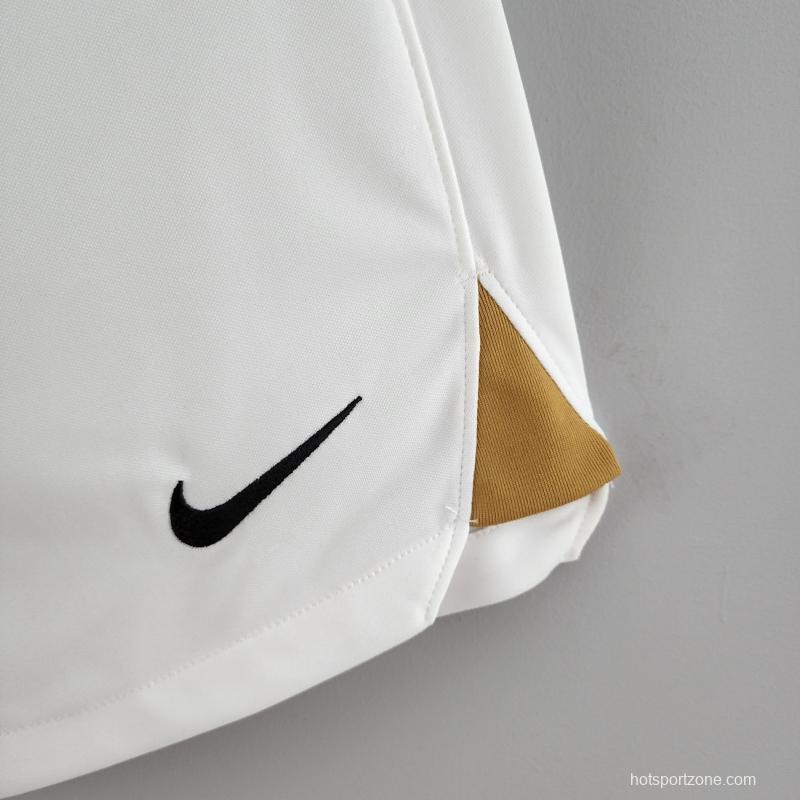 22/23 Corinthians White Soccer Shorts