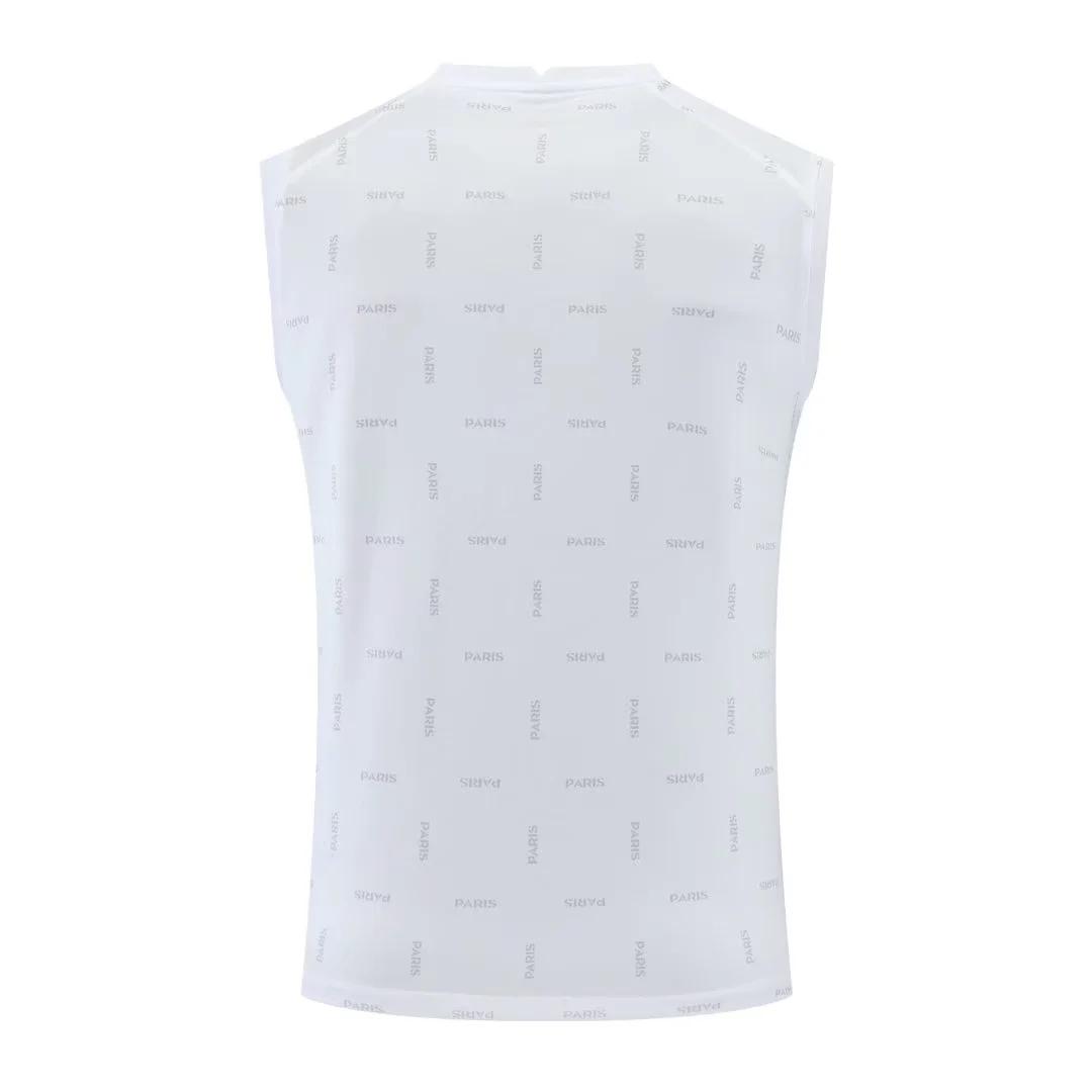 22/23 PSG Pre-Game Training Jersey White Spotted Vest