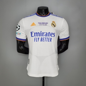 Player Version 21/22 Real Madrid Final Version Home Soccer Jersey