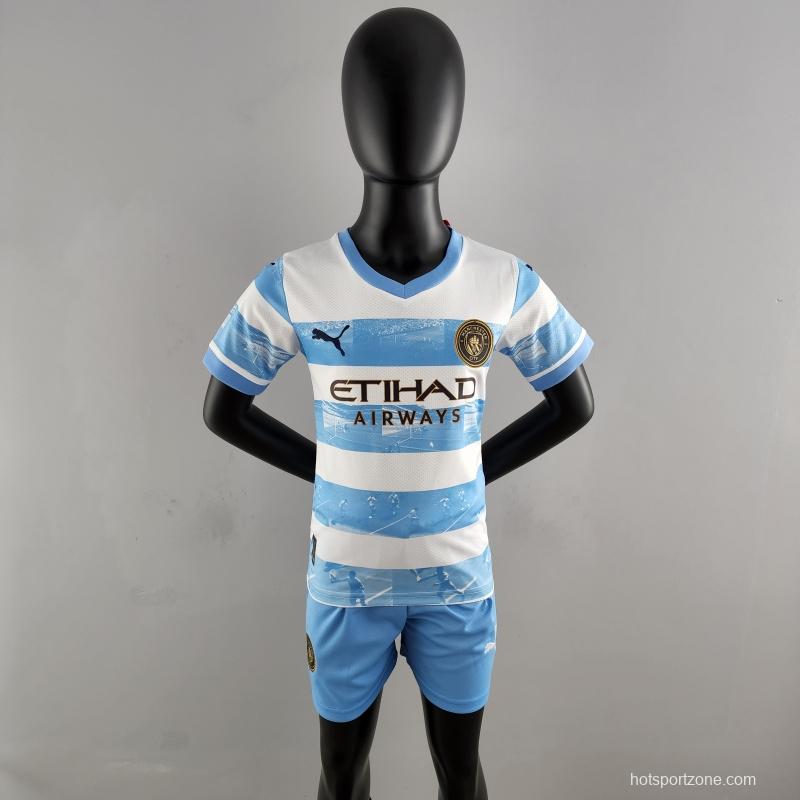 22/23 Kids Kit Manchester City Limited Edition Blue White Size 16-28
