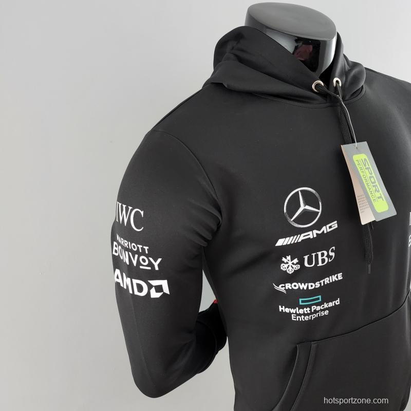 2022 F1 Mercedes AMG Petronas Black Jacket #0001