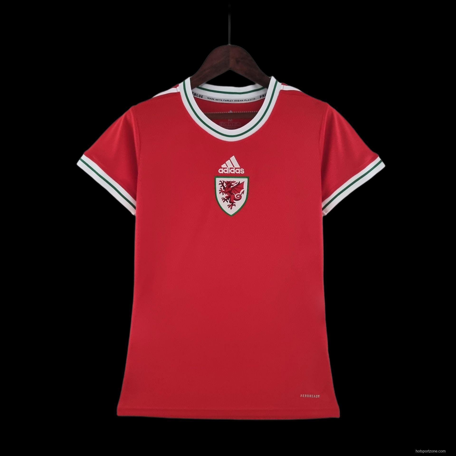 2022 Women Wales Red Soccer Jersey
