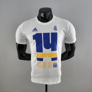 22/23 Real Madrid 14 Champions White  T-Shirts #K000176