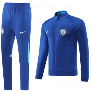 22/23 Juventus Blue Full Zipper Jacket+Long Pants
