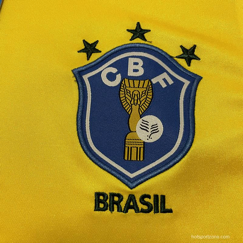 Retro 1988 Brazil Home Soccer Jersey