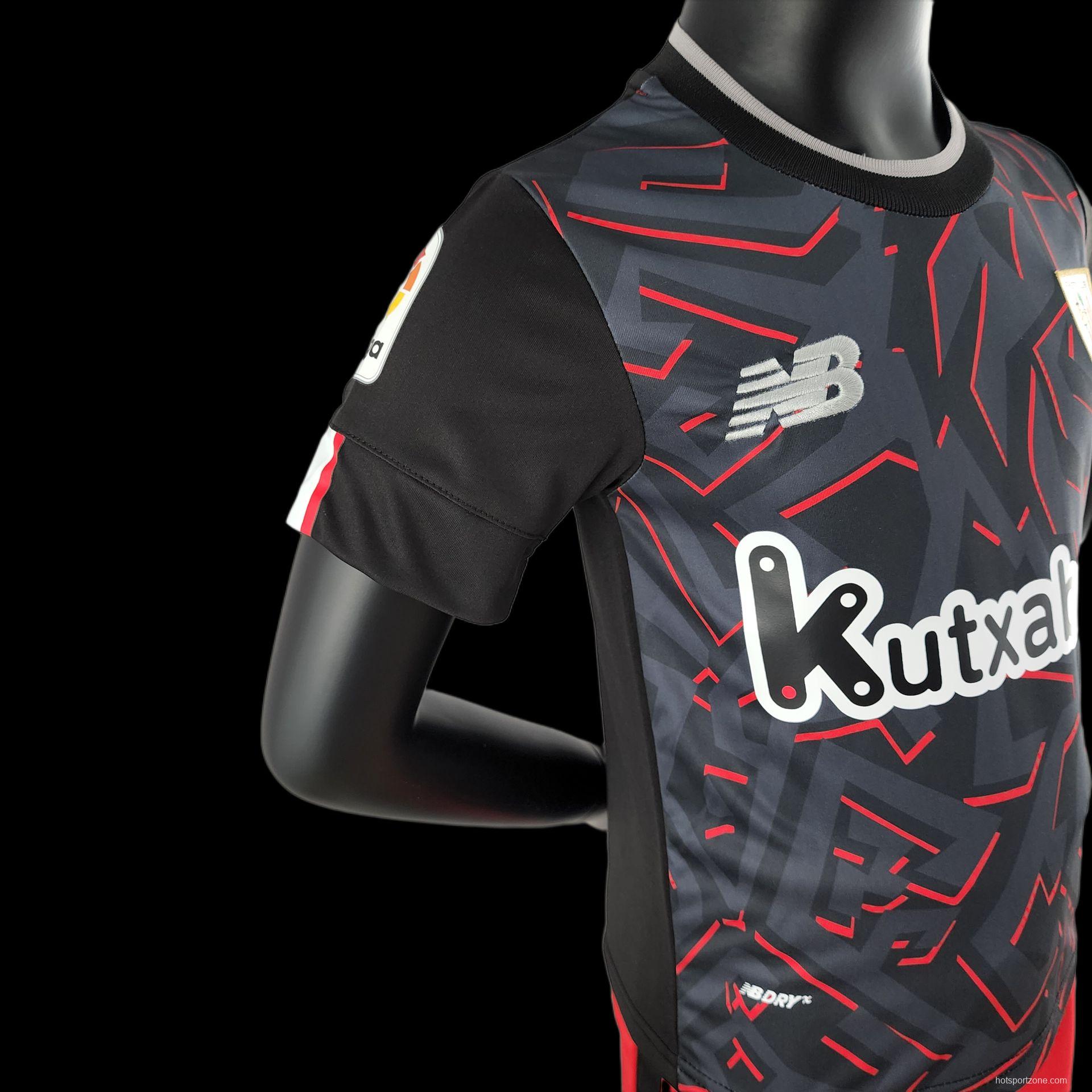22/23 Kids Kit Athletic Bilbao Away Size：16-28 Soccer Jersey